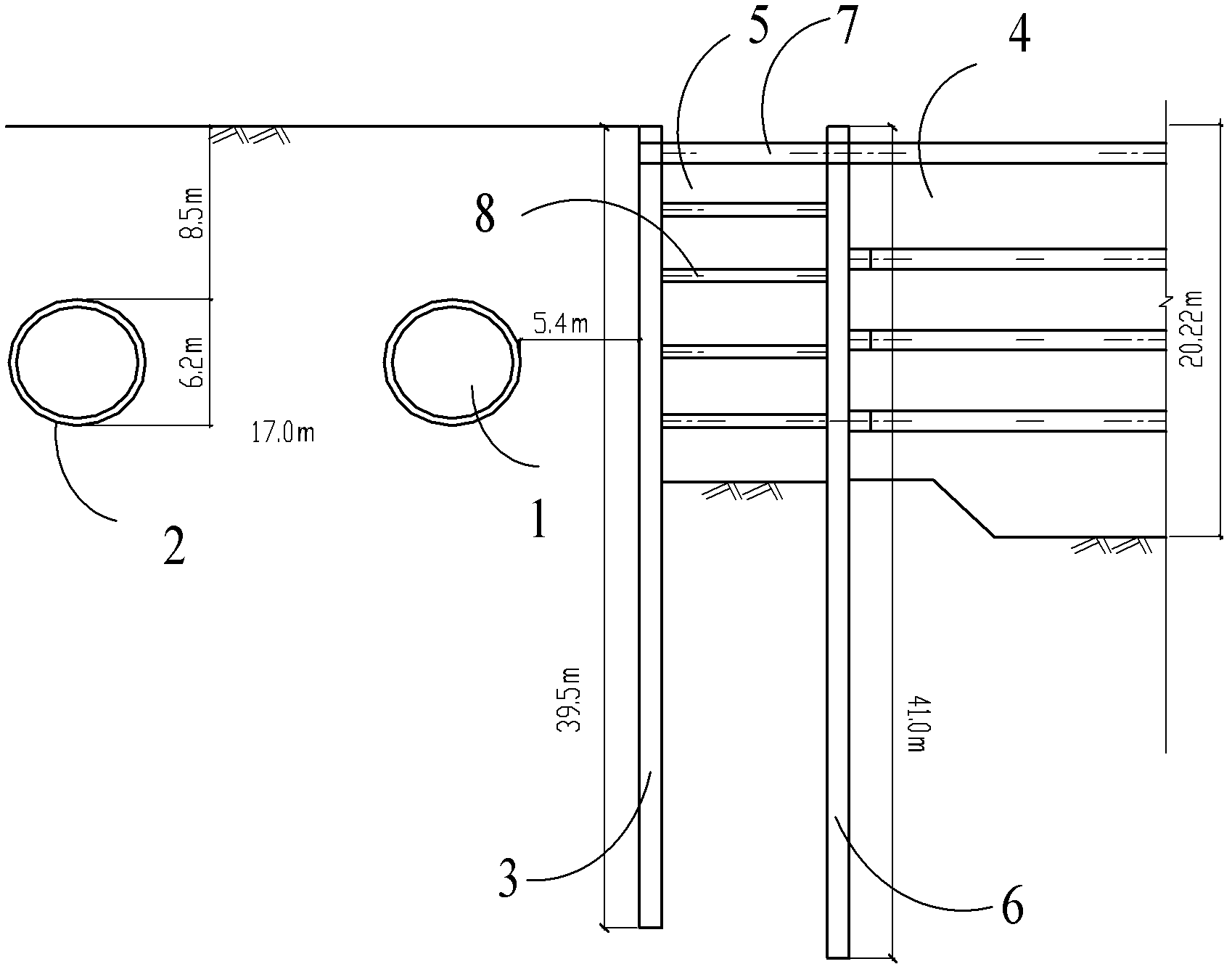 Design method for controlling deformation of deep foundation pit by using axial force servo system of steel support