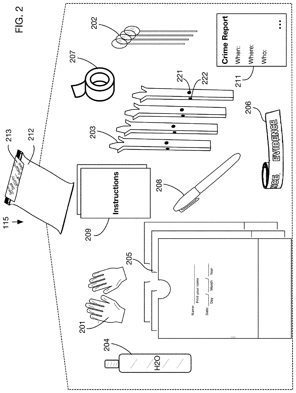 Sexual assault evidence collection kit usable by a victim