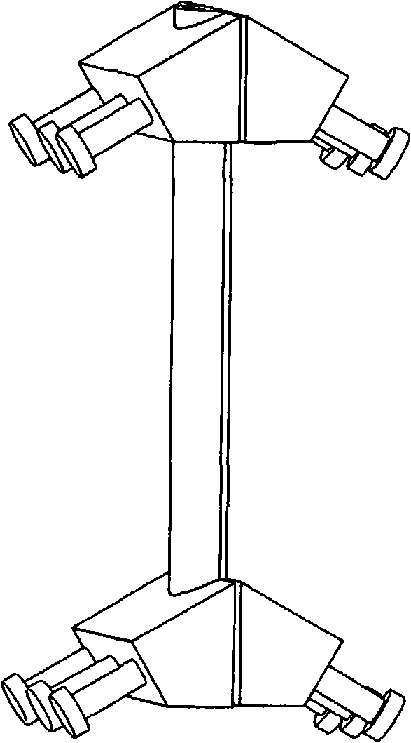 Axial push-pull fatigue test cramp for metal thin wall pipe sample