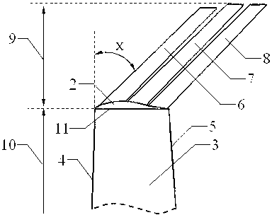 Wind turbine blade with split winglet at apex