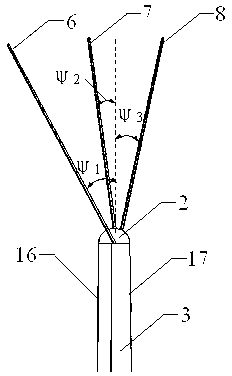 Wind turbine blade with split winglet at apex