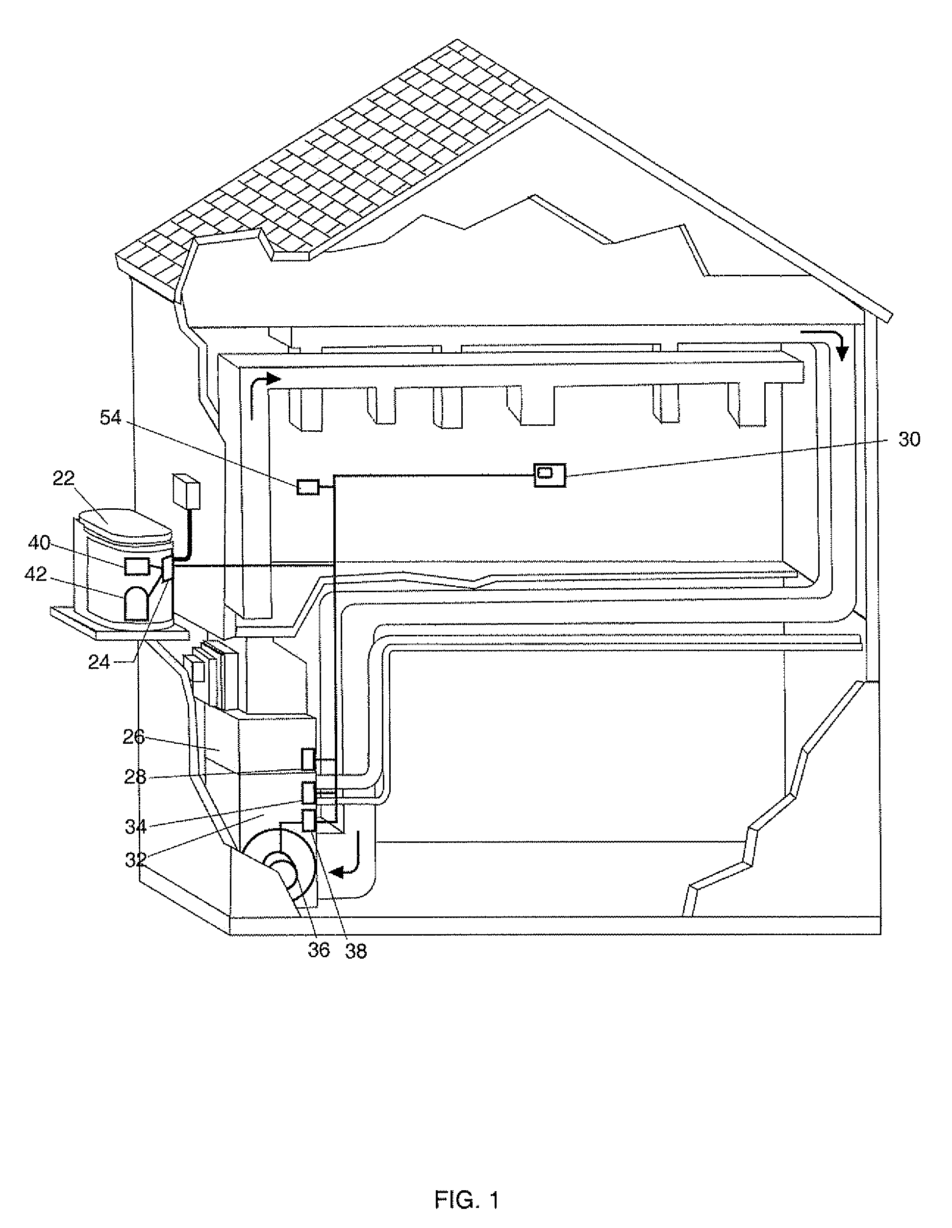 System including interactive controllers for controlling operation of climate control system