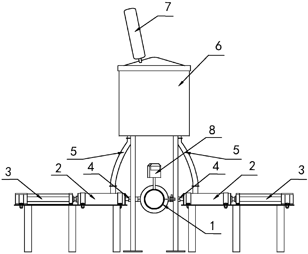 Device for online adding materials