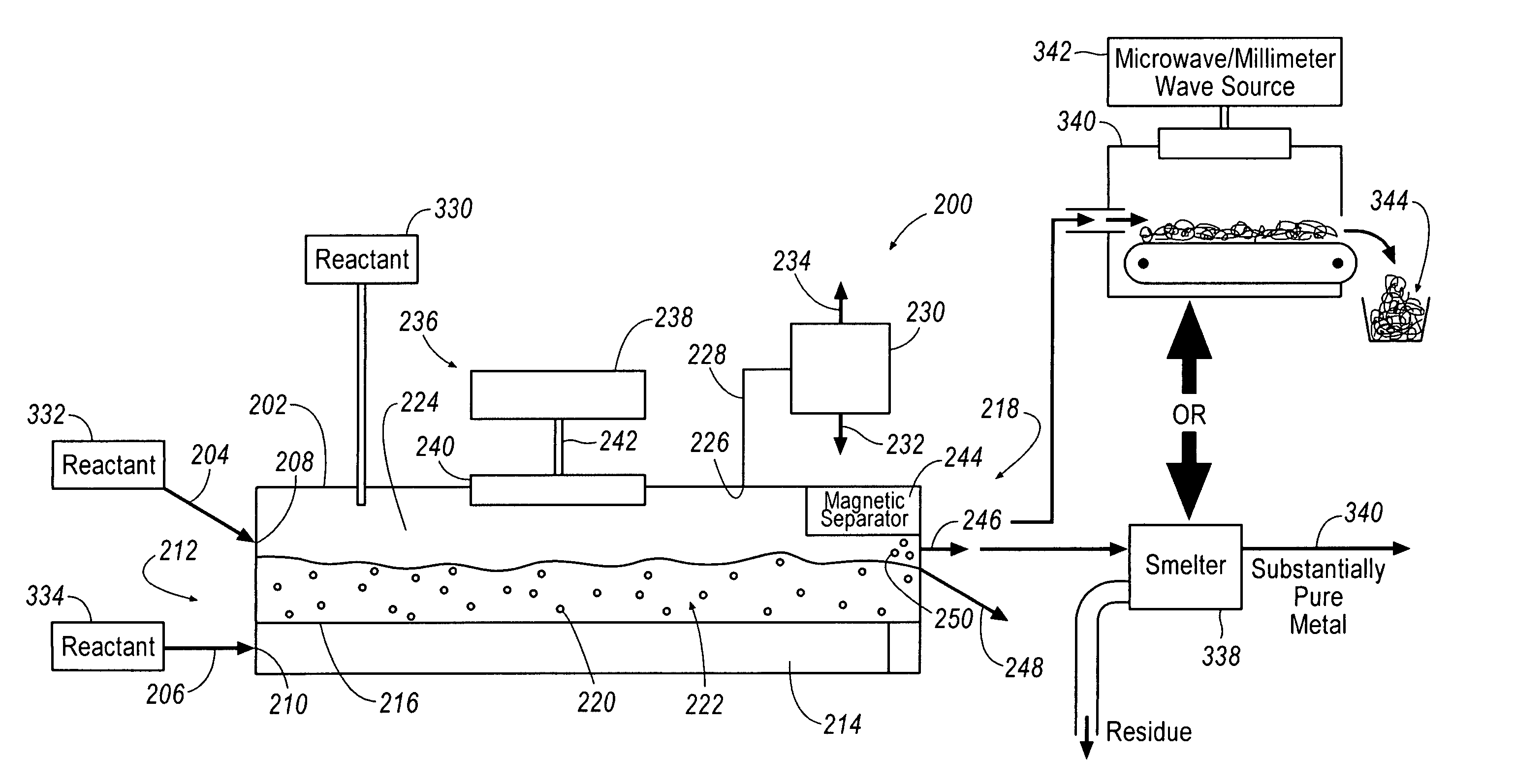 Method & apparatus for separating metal values