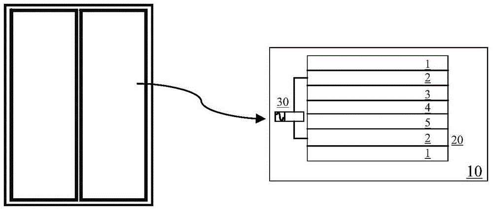 Glass door capable of adjusting transparency and manufacturing method thereof