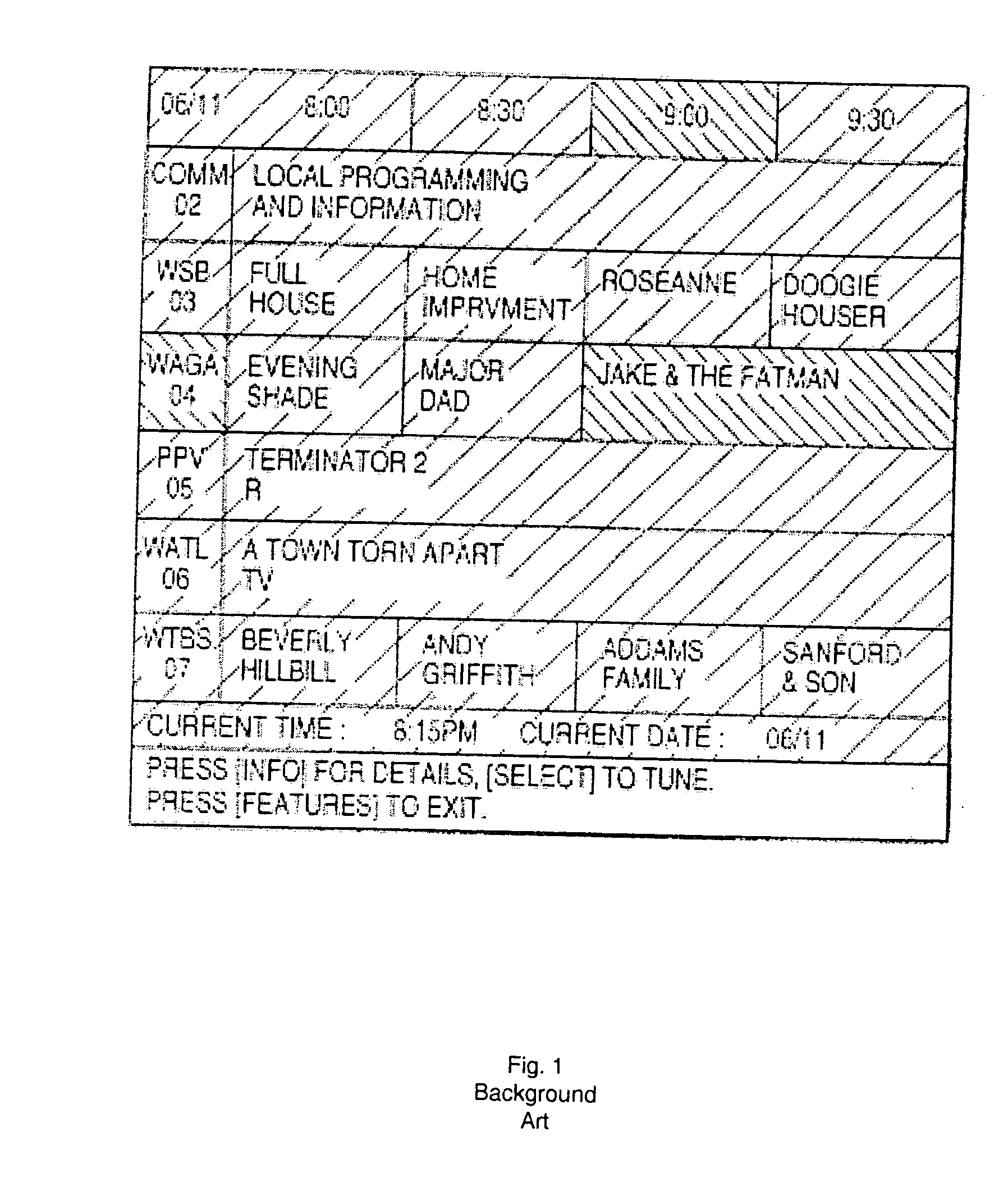 Information descriptor and extended information descriptor data structures for digital television signals