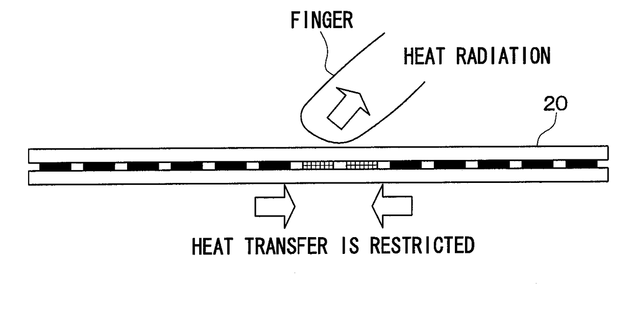 Radiation heating device