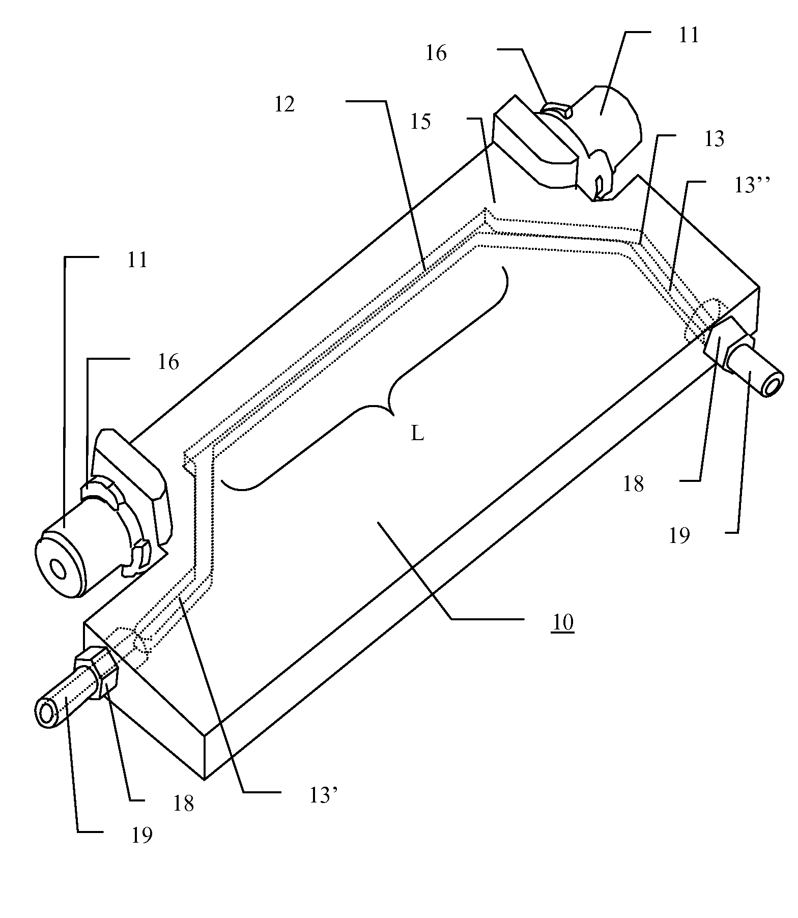 Flow cell for measuring flow rate of a fluid using ultrasonic waves