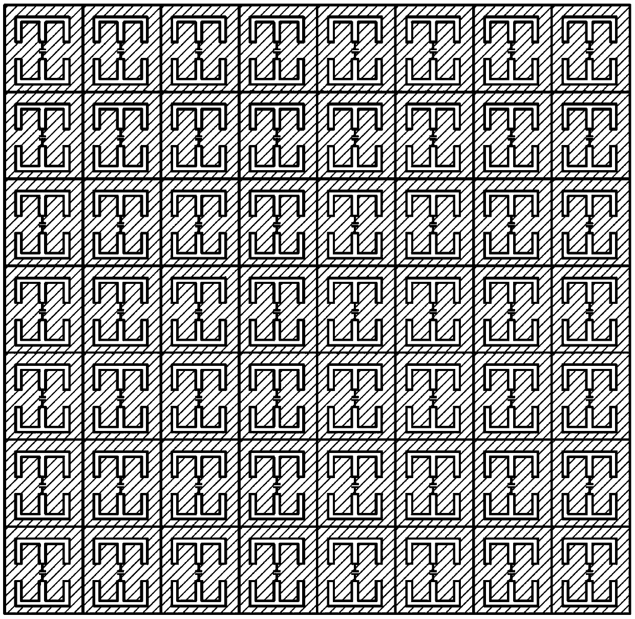 An artificial structural material for electronically controlling radiation frequency and its manufacturing method