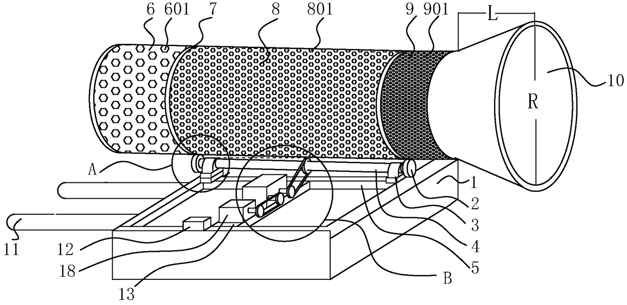 Method for breeding earthworms in grape garden and earthworm separation device