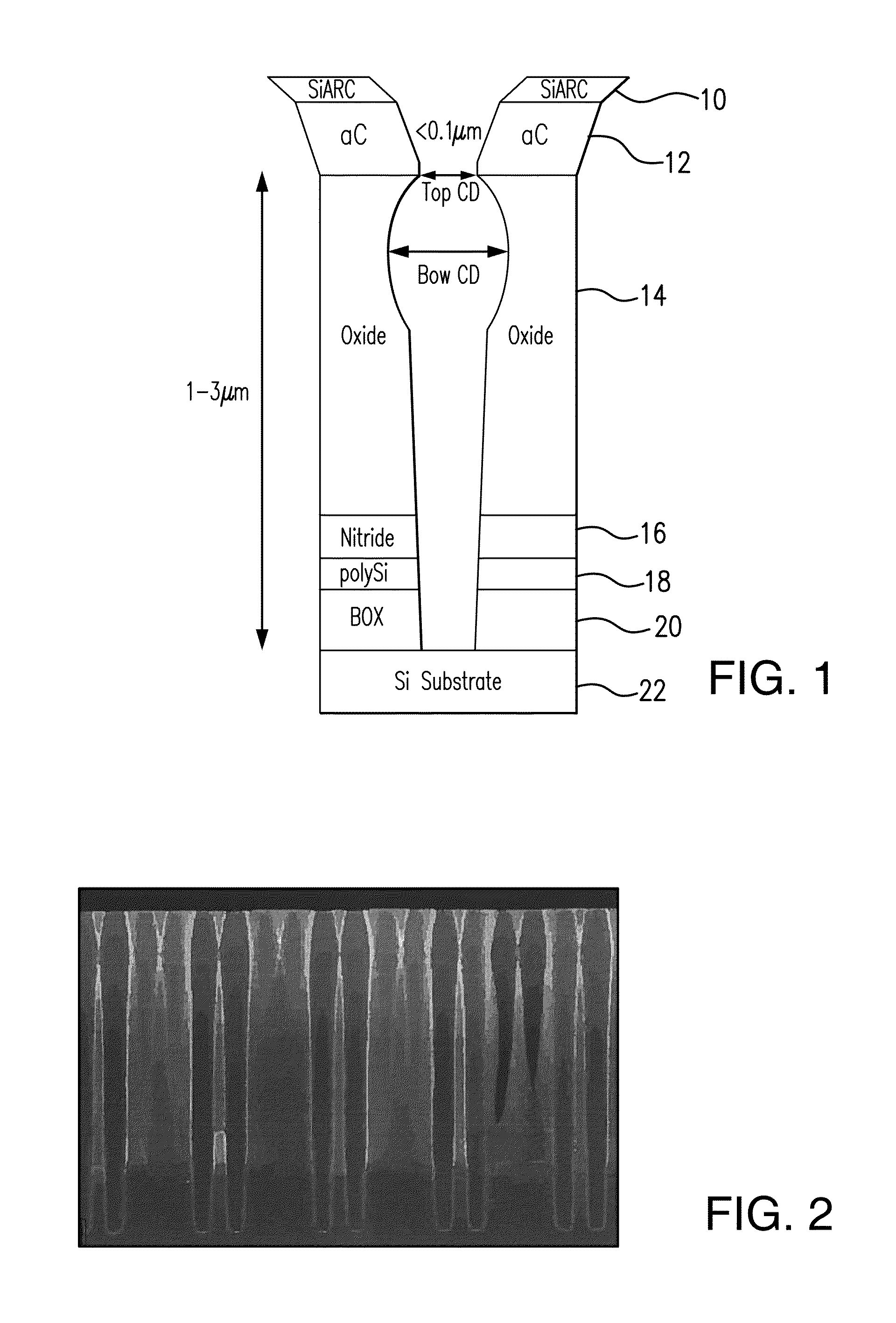 Reducing bowing bias in etching an oxide layer