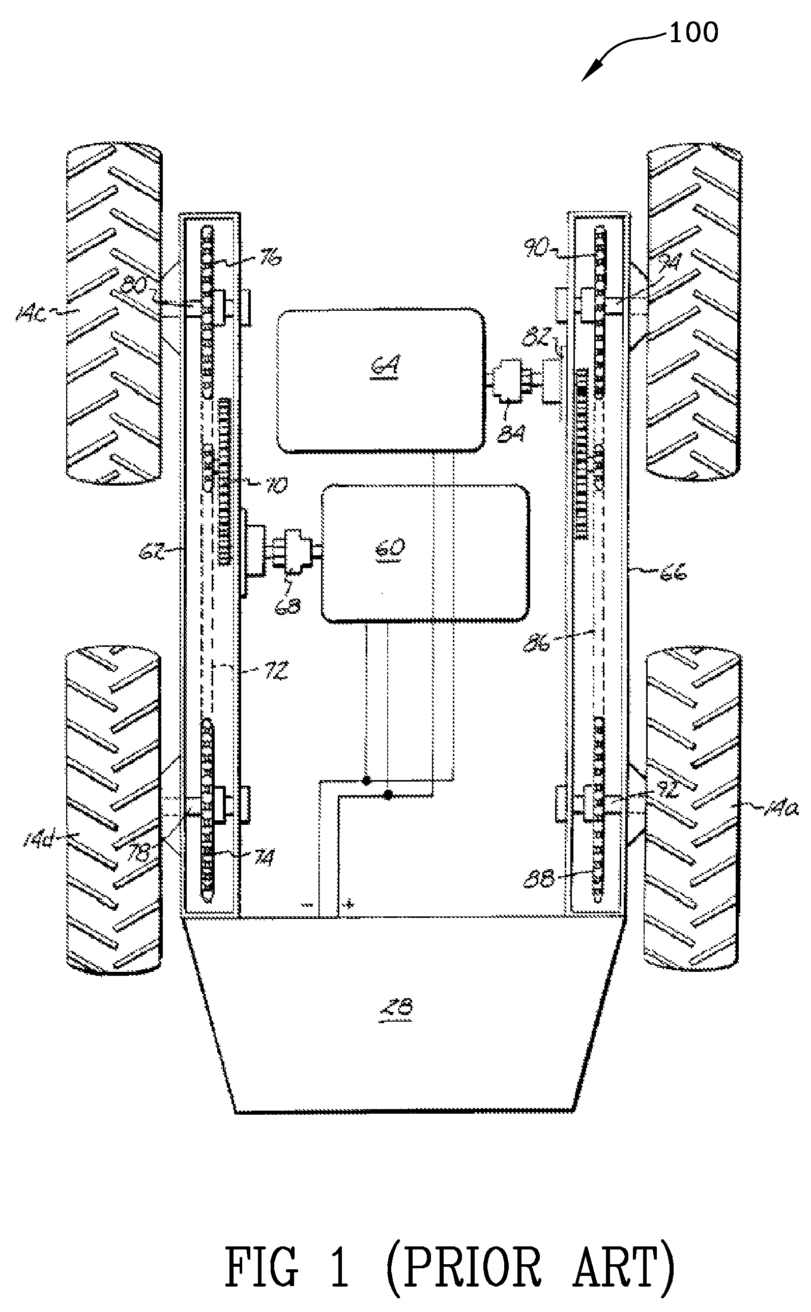 Offset drive system for utility vehicles