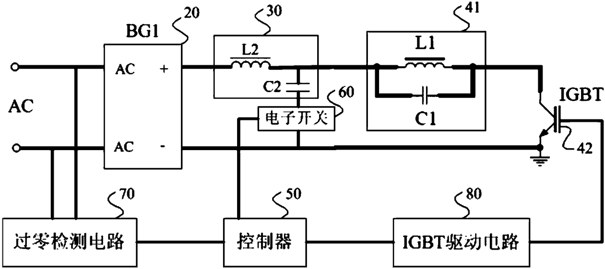 Electromagnetic heating device and power control method