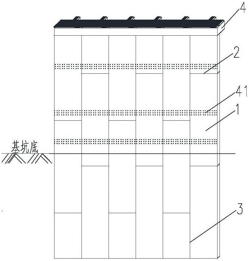 Foundation pit and side slope envelope enclosure for prestress fabricated special-shaped pile wall