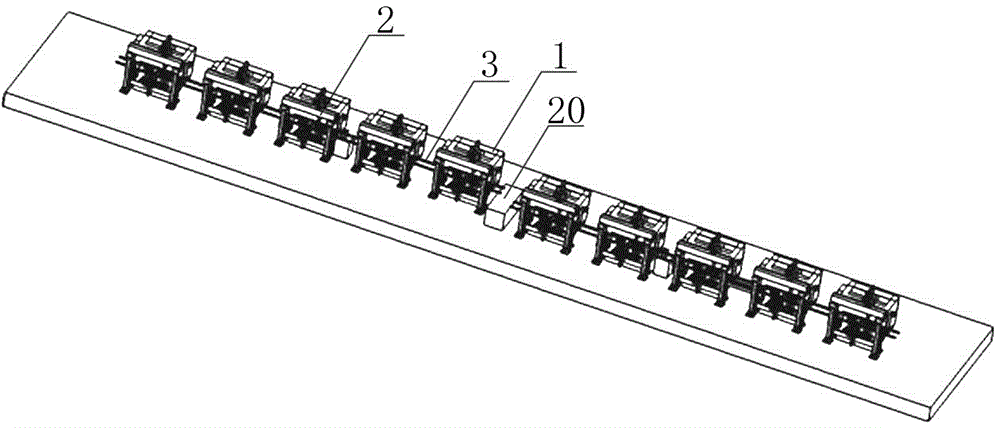 Flexible automatic production line and method used for machining car engine cylinder cover