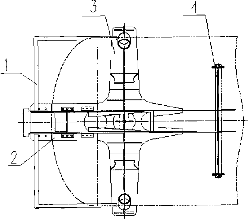 Rail road tank car traction and bolster device with beam structure