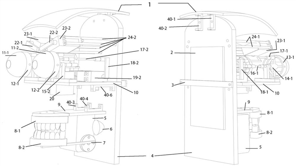 Robot head mechanism, robot and robot control method