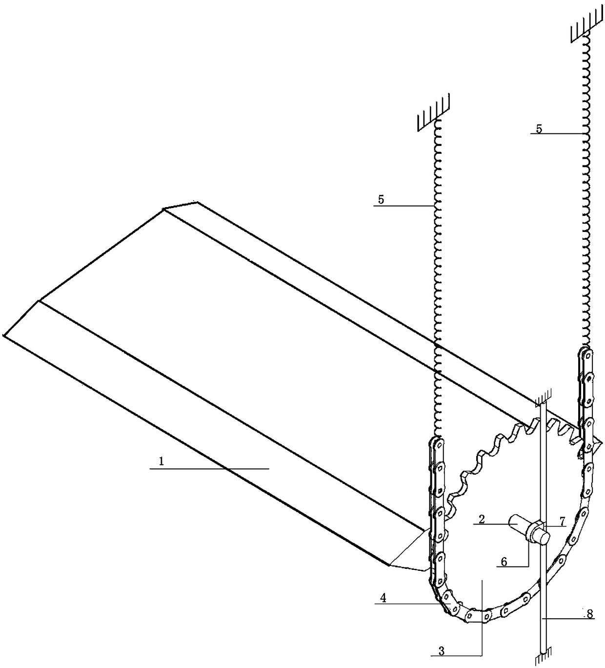 Wind tunnel test device for vertical and torsion coupled large-amplitude free vibration of bridge