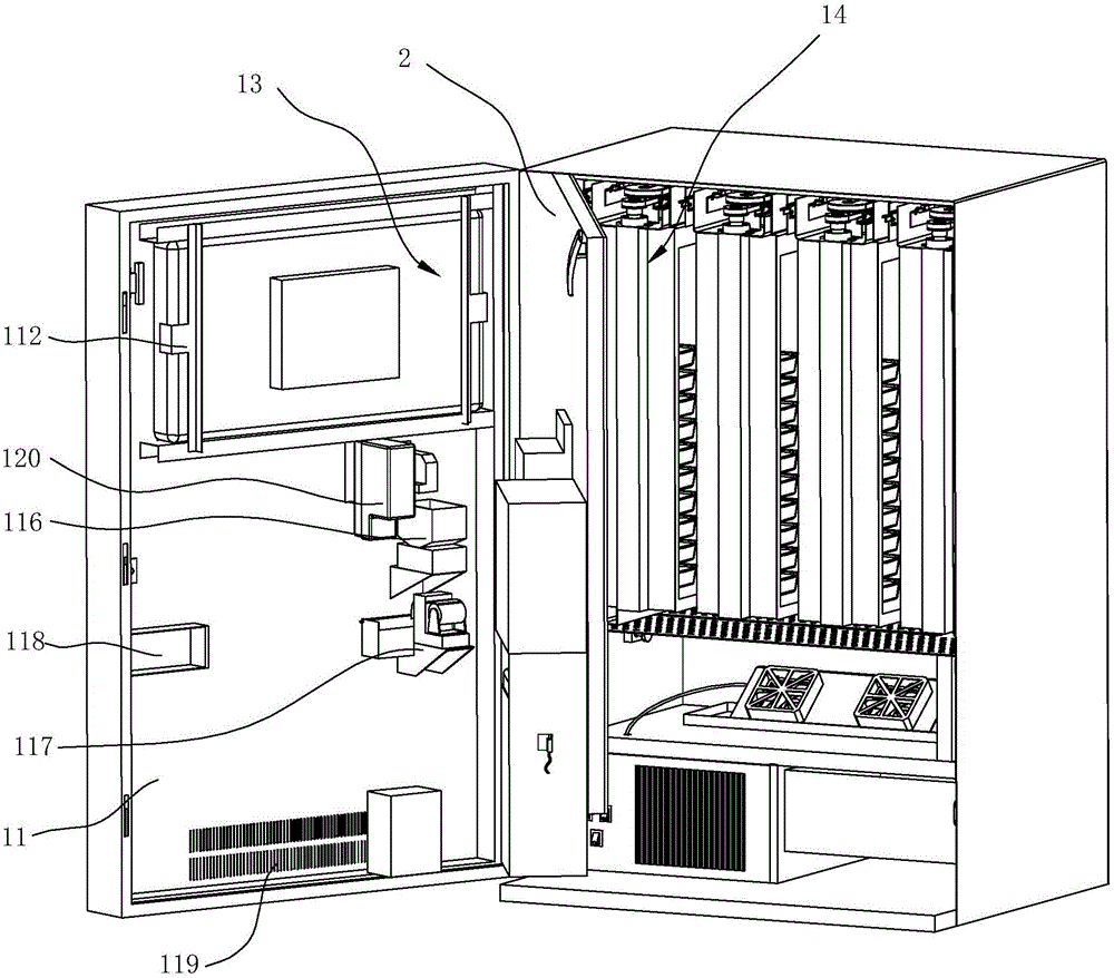 Vending mechanism of automatic meal-vending machine