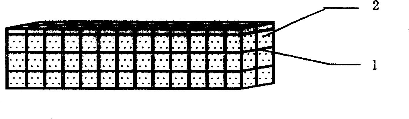 Composite lining with metal wire screen in nanometer structure and its production process