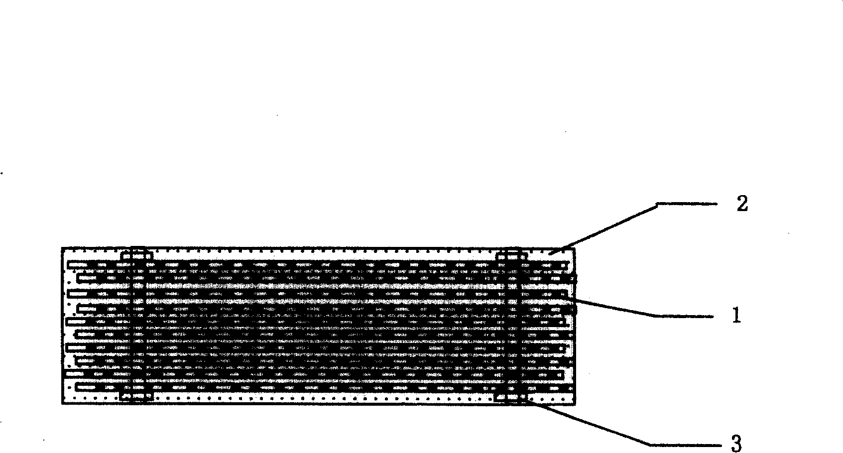 Composite lining with metal wire screen in nanometer structure and its production process