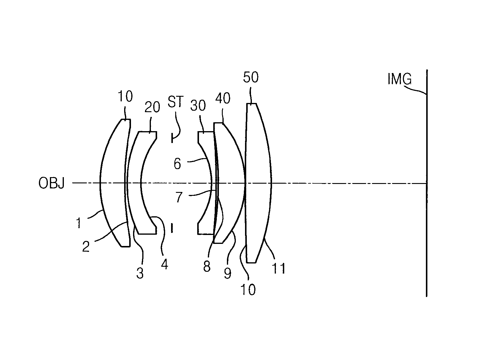 Large caliber standard lens