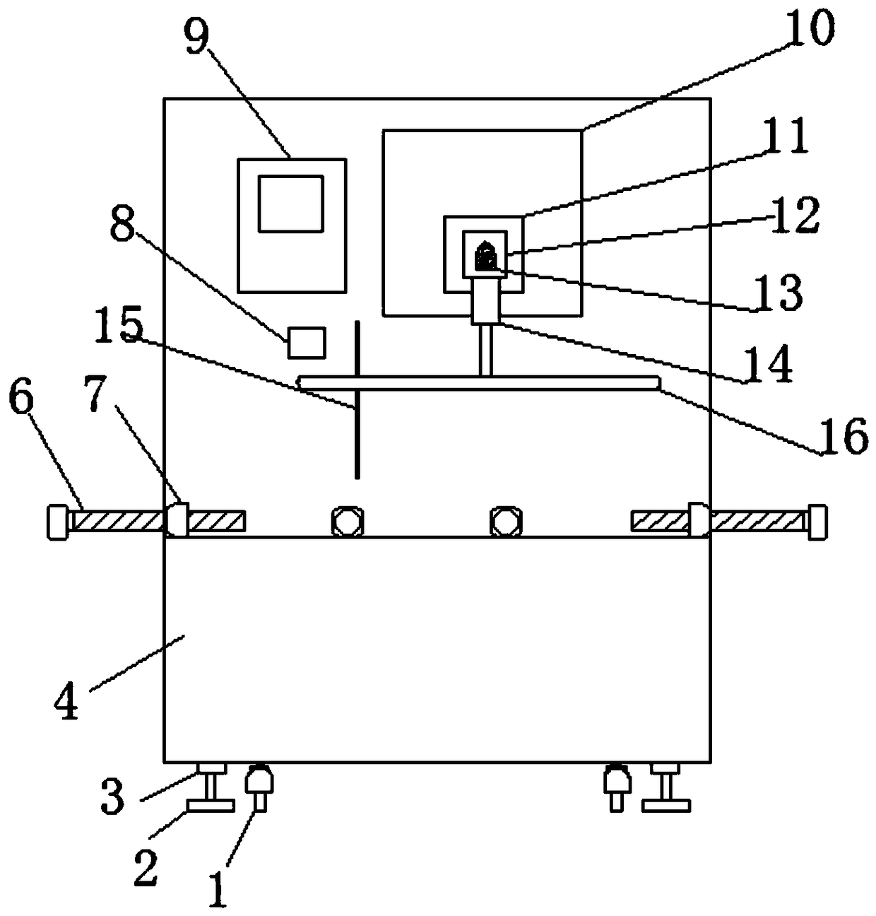 Lamp panel hardness detection device for LED illumination lamp production