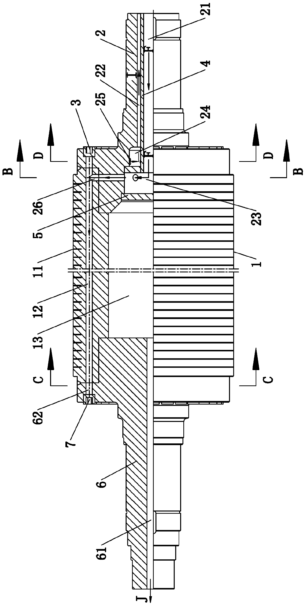 Inner peripheral heating corrugated roller