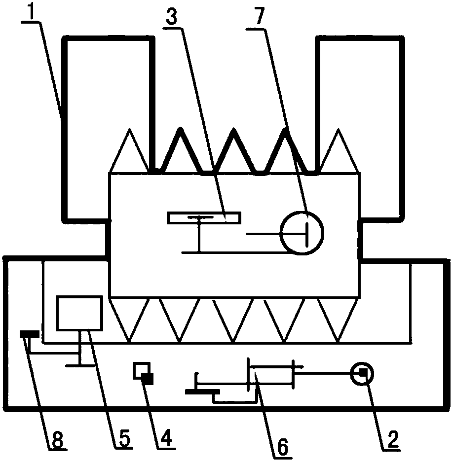 Uniform adjusting device for stress in overturning of milling drum of milling machine