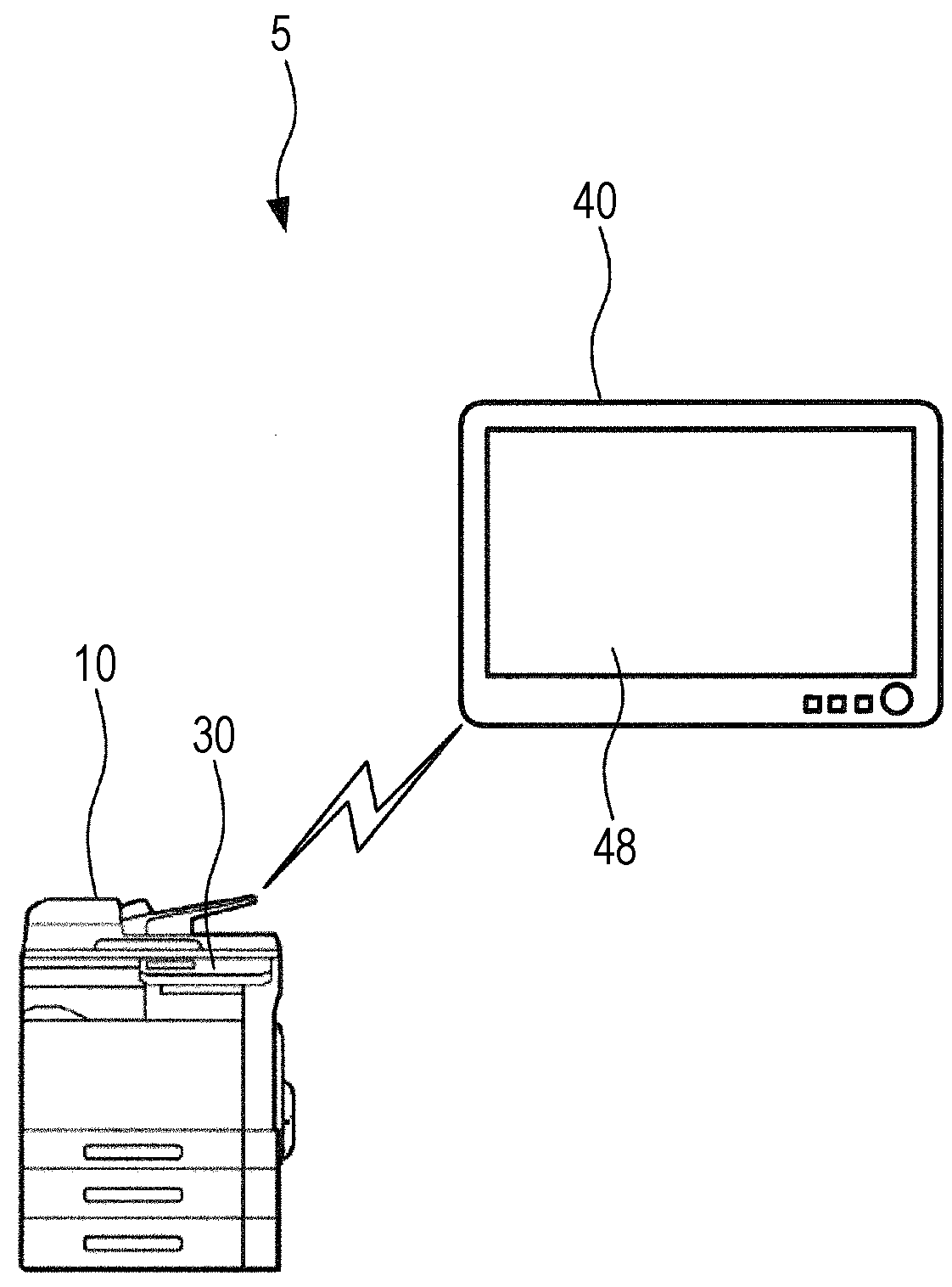 Portable Terminal, Program Therefor, Apparatus, and Operation Display System