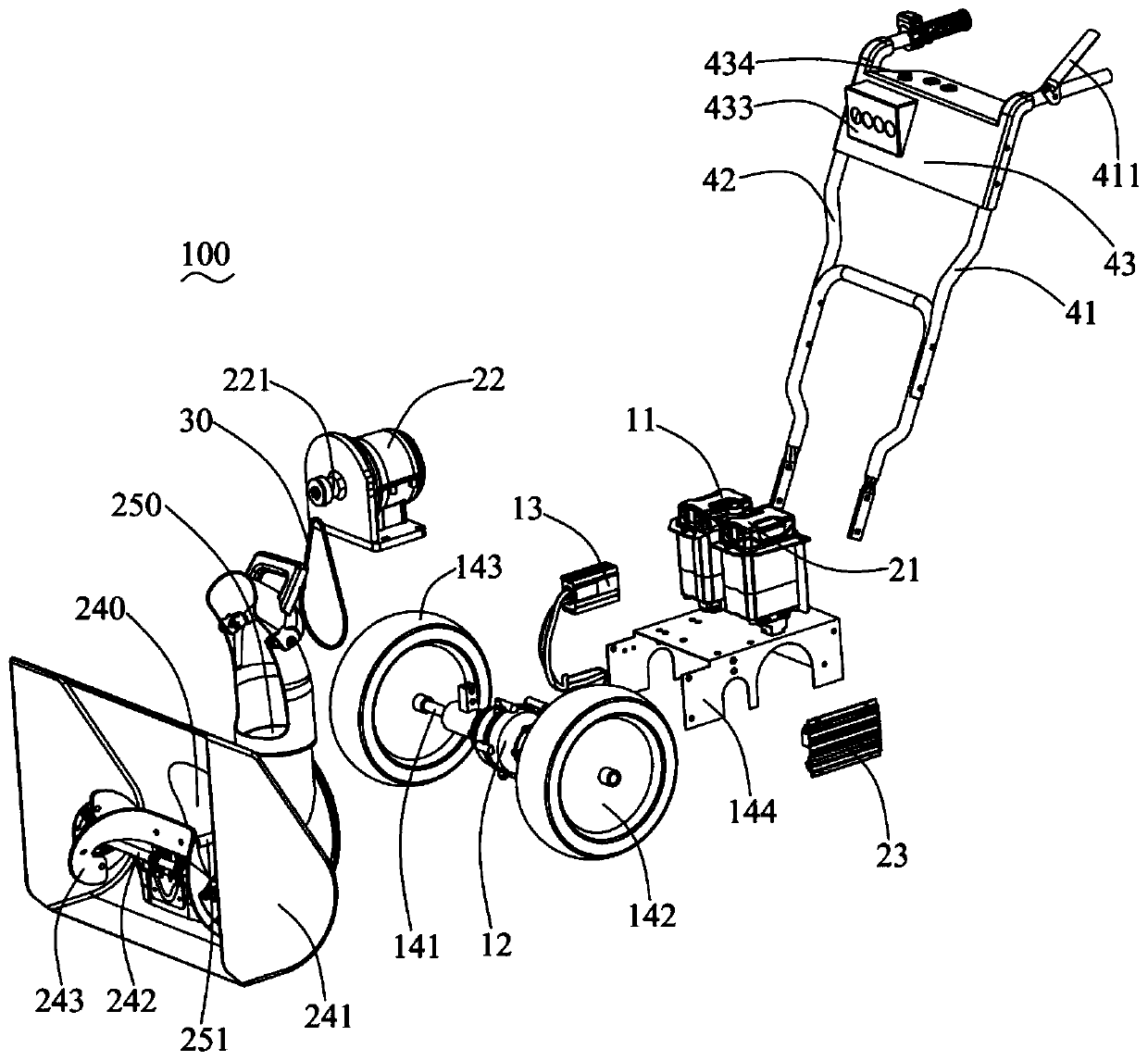 Snow sweeper and power supply control method thereof