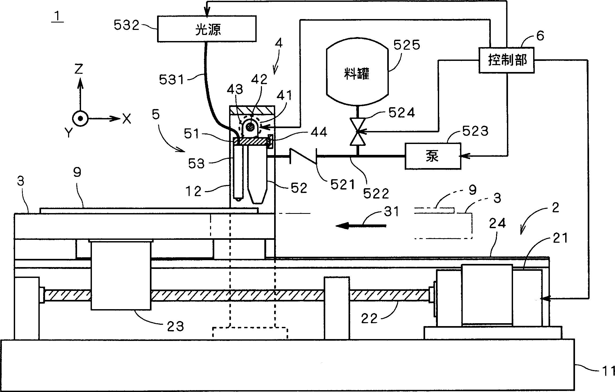 Device for forming isolated ribs on screen of plane display device