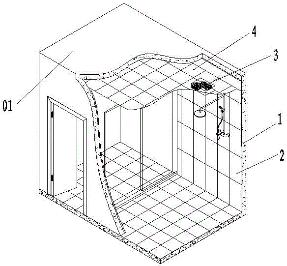 Energy-saving comfortable toilet capable of weakening heat release condensation separation of water vapor on wall surface