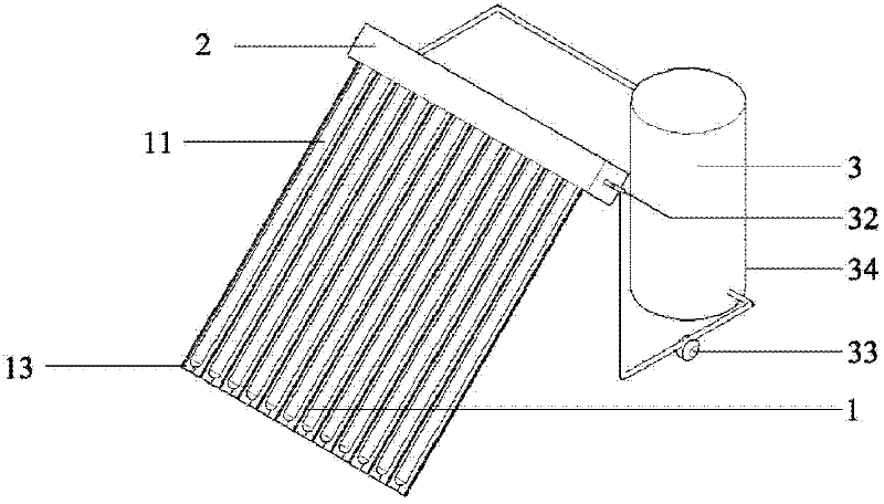 Heat pipe type vacuum tube semiconductor thermoelectric water heating system