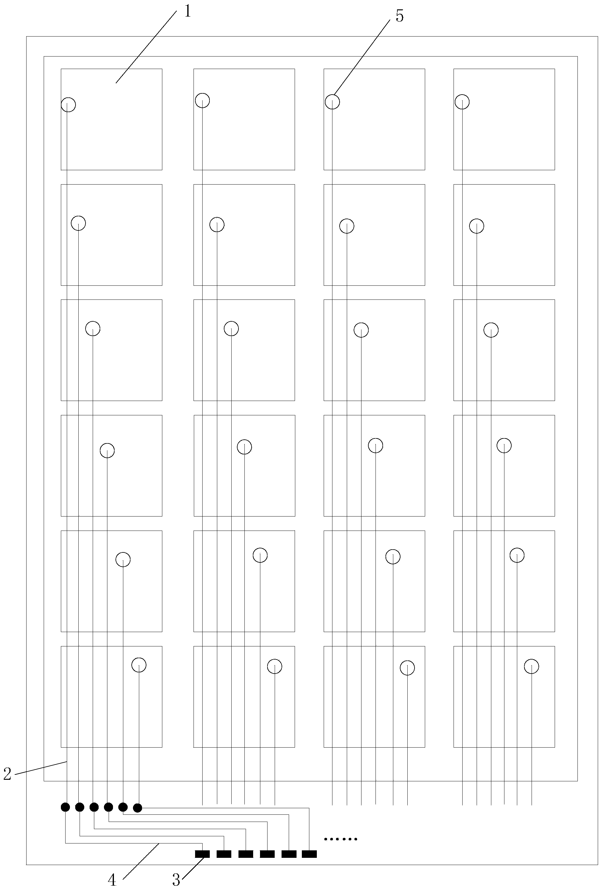 Capacitive touching structure, embedded touch screen, display device and scanning method of display device