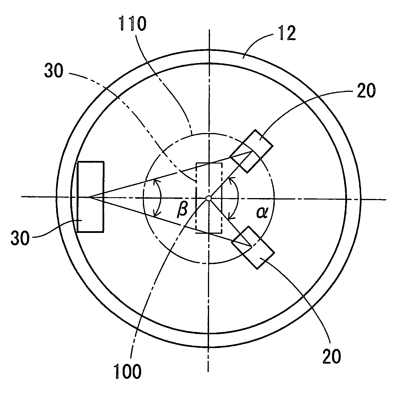 Magnetic rotation angle sensor