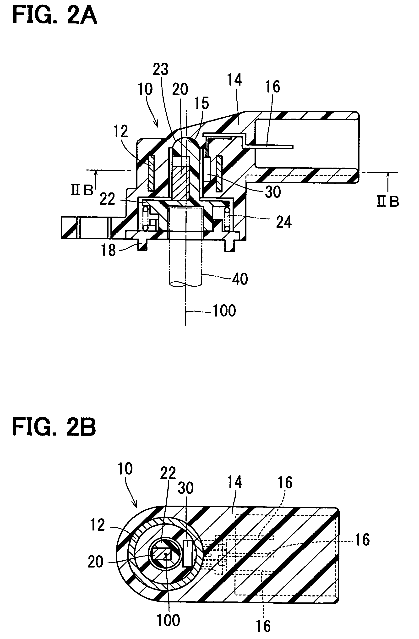 Magnetic rotation angle sensor