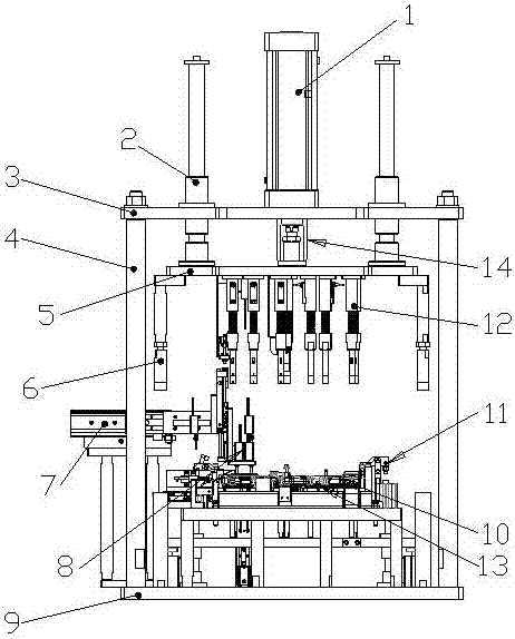 Device for detecting oil seal height and parallelism of aluminum alloy chain cover