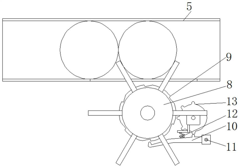 Fruit mesh bag bagging device with bagging anti-falling structure