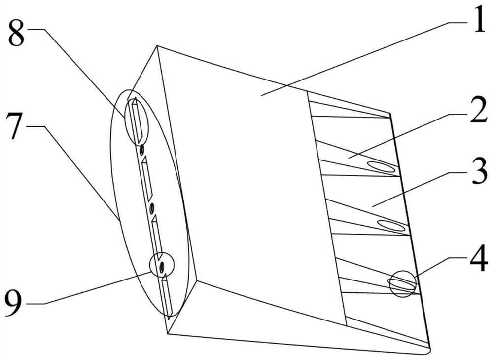 Turbulent flow threaded hole cooling structure for trailing edge of turbine blade and turbine blade