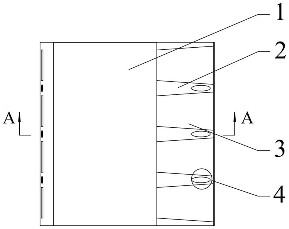 Turbulent flow threaded hole cooling structure for trailing edge of turbine blade and turbine blade