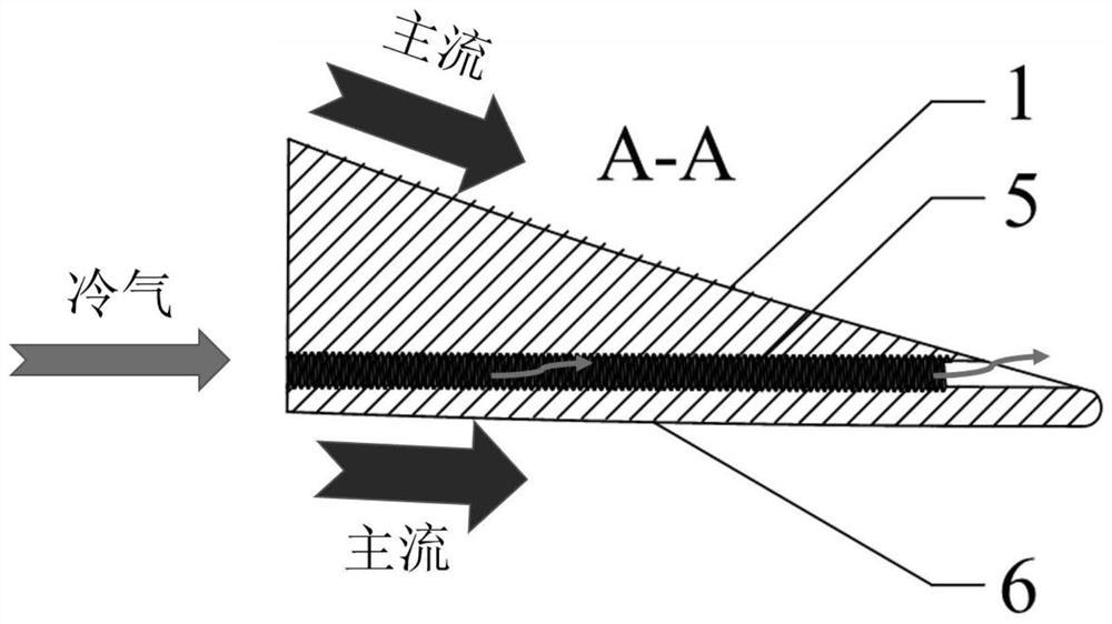 Turbulent flow threaded hole cooling structure for trailing edge of turbine blade and turbine blade