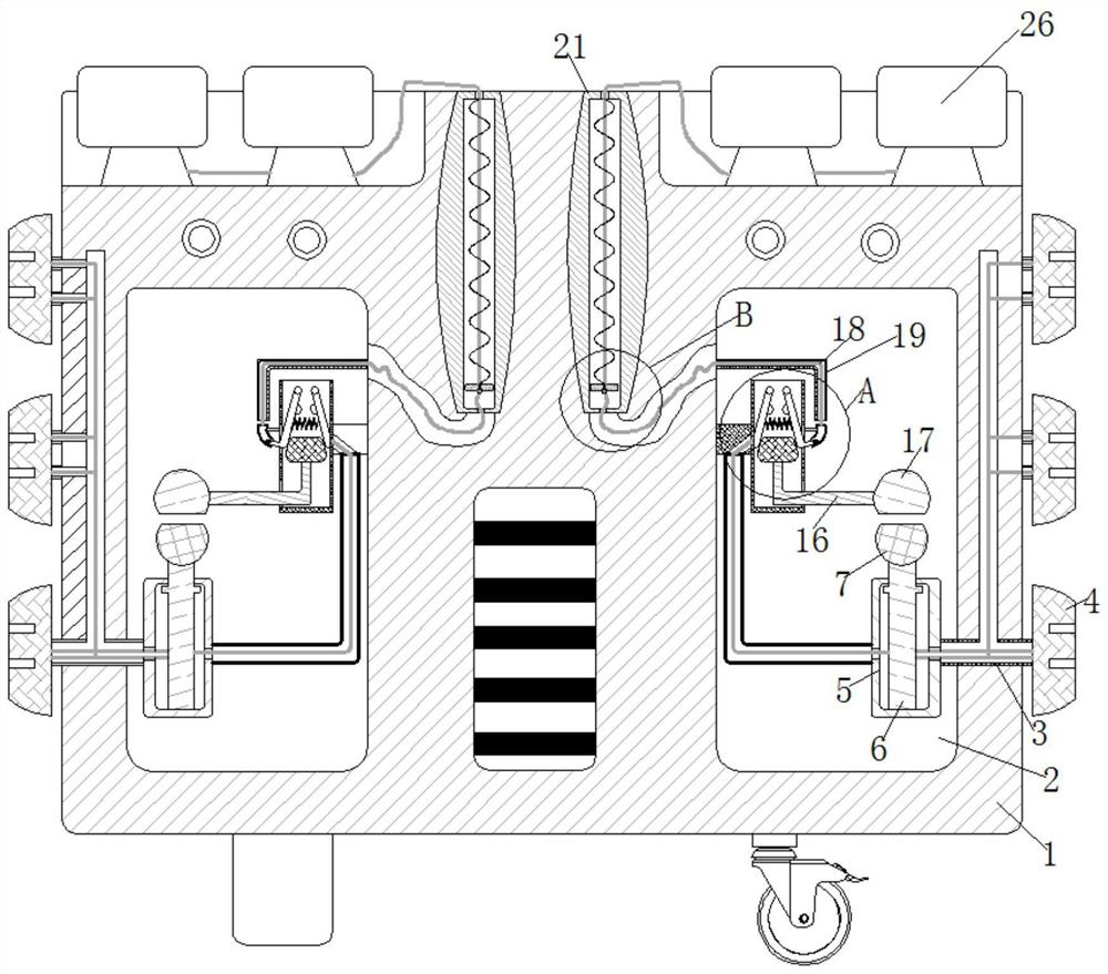 Pre-tightening line management equipment based on machine room alternating current power distribution cabinet