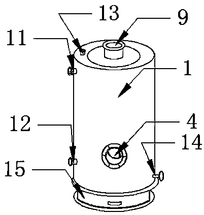 Vertical biomass gas dual-purpose atmospheric-pressure hot water boiler