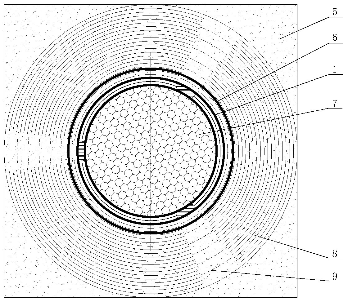 Annular slit non-shaped-charge-cover type air gap energy concentration blast charging method based on detonation wave waveform modulation