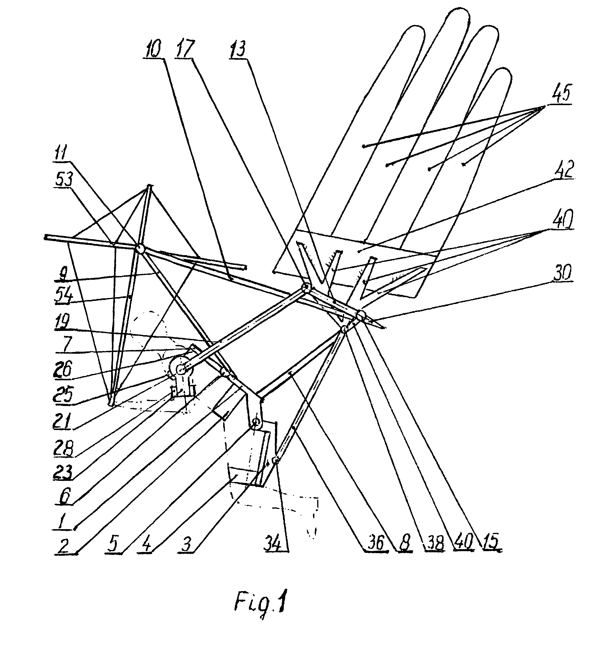 Man-powered ornithopter-sailplane