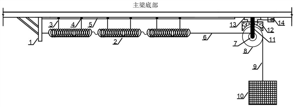 Semi-active vibration absorption and energy dissipation control system for restraining bridge vortex-induced vibration of bridge