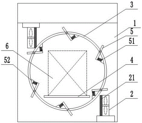 Wood drying chamber with flow guiding device