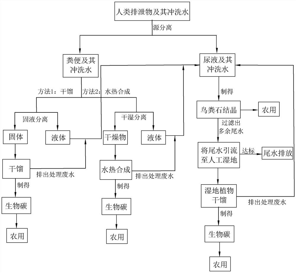 Human and animal excreta treatment system and method