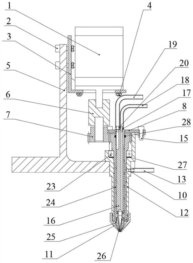 3D printing device and method for high-viscosity resin multiple concentric structure